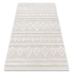 Teppich ÖKO SISAL MOROC 22322 Rauten, Linien, boho Franse - strukturell beige / creme