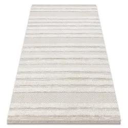 Teppich ÖKO SISAL MOROC 22329 Zickzack, Linien boho Franse - strukturell beige / creme