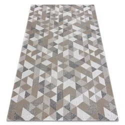 Teppich CASA ÖKO SISAL Boho Dreiecke 2816 sahne / taupe
