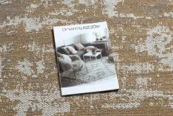 Dywan CASA Ekologiczny, EKO SIZAL Boho przecierany, vintage 2809 krem / żółty, z bawełny recyklingowanej