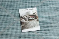 Dywan SZNURKOWY SIZAL płaskotkany PATIO 3075 Romby - morski niebieski