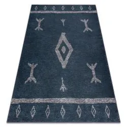 ANTIKA Teppich 121 tek, modernes Aztekisch, waschbar - anthrazit