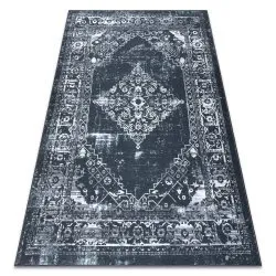 ANTIKA Teppich 117 tek, modernes Ornament, waschbar - grau / Graphit