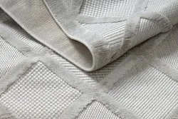 Dywan SANTO SZNURKOWY SIZAL 58365B Kratka, trellis beż