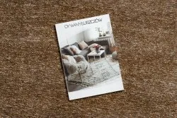 Dywan FLORENCE 24021 Jednolity, glamour, płasko tkany, frędzle - ciemny beż
