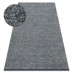 Teppich FLORENCE 24021 Einfarbig, Glamour, Flachgewebt, Fransen - Meeresfarbe