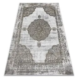 Teppich LIRA E1468 Rosette, Strukturell, Modern, Glamour - grau / gold