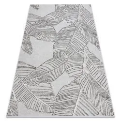 Teppich LIRA E1482 Blätter, Strukturell, Modern, Glamour - grau