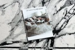 Dywan TULS nowoczesny, strukturalny, frędzle 51210 Marmur antracyt