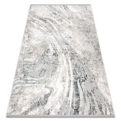 Modern Teppich TULS strukturell, Franse 51328 Vintage, Abstraktion elfenbein / grau 