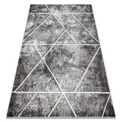 Teppich MATEO 8031/644 Modern, geometrisch, Dreiecke - Strukturell grau
