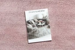 Dywan SOFTY koło Jednolity, jednokolorowy różowy