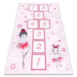 JUNIOR 51828.802 Himmel und Hölle, Ballerina für Kinder Anti-Rutsch - rosa