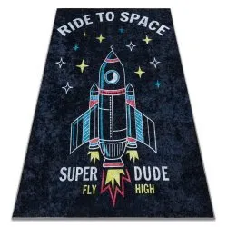 JUNIOR 52069.801 Weltraum, Rakete für Kinder Anti-Rutsch - schwarz