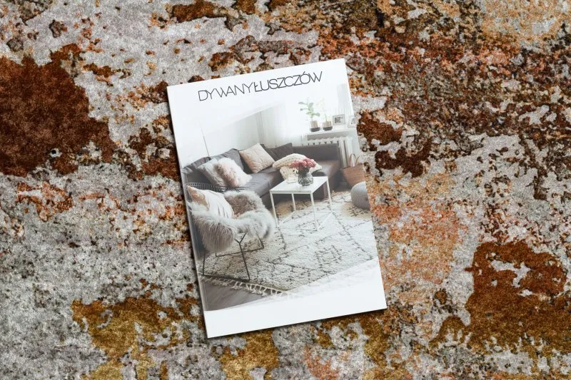 Dywan do prania MIRO 51463.802 Abstrakcja antypoślizgowy - szary / złoty