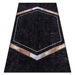 MIRO 52025.802 Waschteppich Marmor, geometrická Anti-Rutsch - schwarz
