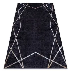 MIRO 51233.811 Waschteppich Geometrisch Anti-Rutsch - schwarz
