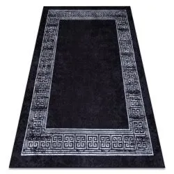 MIRO 51223.807 Waschteppich Marmor, griechisch Anti-Rutsch - schwarz / weiß