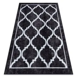 MIRO 51639.806 Waschteppich Trellis Gitter Anti-Rutsch - schwarz
