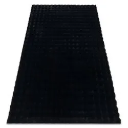 Teppich BUBBLE schwarz 25 IMITATION VON KANINCHENFELL 3D - strukturell