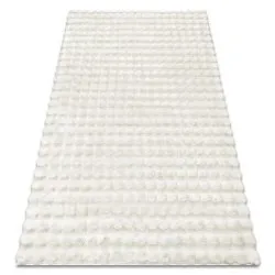 Teppich BUBBLE weiß 11 IMITATION VON KANINCHENFELL 3D - strukturell
