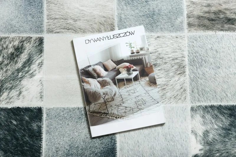 Dywan PATCHWORK 21716 beż - Skóra bydlęca