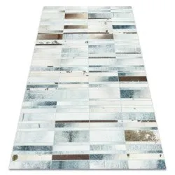 Teppich PATCHWORK 21717 beige - Rindsleder, Bretter 