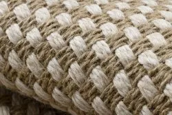 Dywan JUTE 3731 krem / beż - jutowy, płaskotkany, frędzle