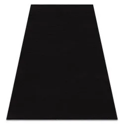 Modern Waschteppich LINDO Schwarz, rutschfest, zottelig