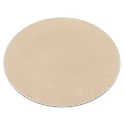 Modern Waschteppich LINDO Kreis beige, rutschfest, zottelig