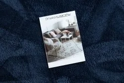 Dywan LINDO koło granat do prania, antypoślizgowy, Shaggy