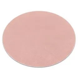 Modern Waschteppich LINDO Kreis rosa, rutschfest, zottelig