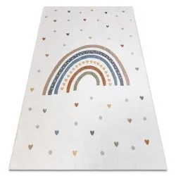 Teppich BONO 8302 Regenbogen, Herzen creme/braun