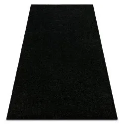 Teppich BUENOS 6649 shaggy schlicht, einfarbig schwarz