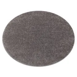 Teppich BUENOS Kreis 6646 shaggy schlicht, einfarbig grau