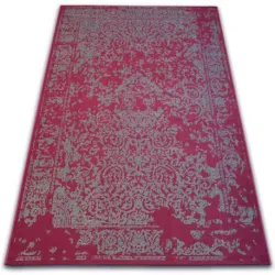 Teppich VINTAGE 22208/082 rotwein / grau klassische Rosette
