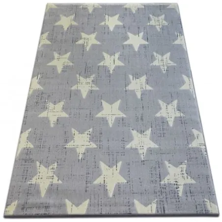 Teppich SCANDI 18209/052 grau mit Sternen, moderner Teppich für stilvolle Räume