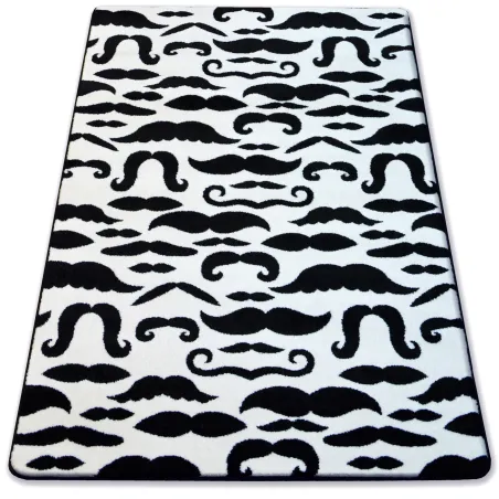 SKETCH Teppich in creme und schwarz, moderner Teppich für Wohnräume