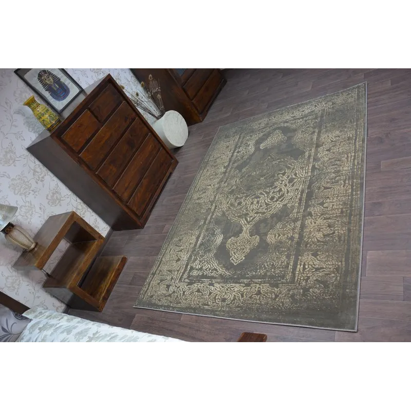 Moderner Teppich DROP JASMINE 456 in beige, perfekt für das Wohnzimmer
