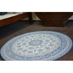 Blauer runder Teppich aus Sisal, moderner Stil für Innenräume