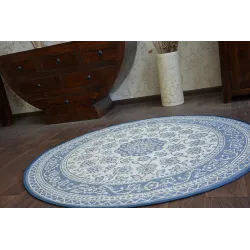 Boho-Stil Teppich mit blauen Akzenten, ideal für das Kinderzimmer