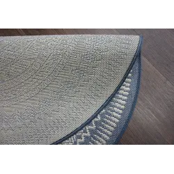 Runder Sisal Teppich in bunten Farben, stilvolles Wohnaccessoire