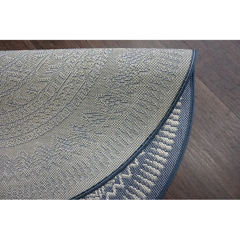 Runder Sisal Teppich in bunten Farben, stilvolles Wohnaccessoire