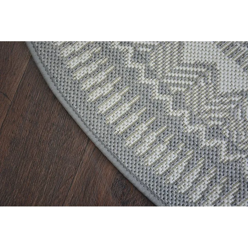 Kreisförmiger Teppich aus Sisal in Grau, ideal für Wohnräume