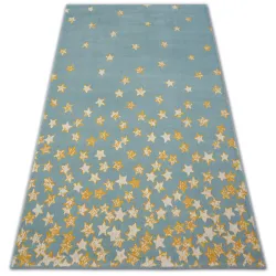 Teppich PASTEL 18408/032 - Sterne türkis gold sahne