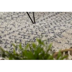 Teppich rund in Creme und Grau, perfekt für jedes Wohnzimmer