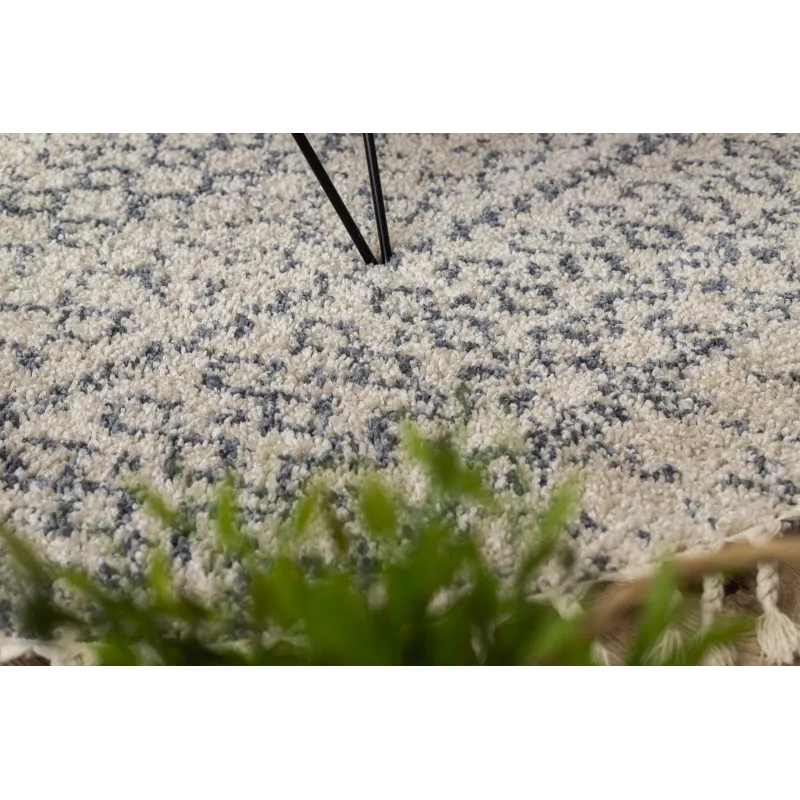 Teppich rund in Creme und Grau, perfekt für jedes Wohnzimmer