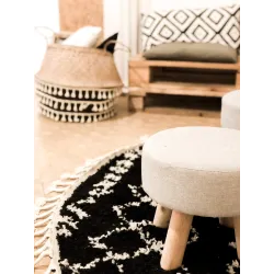 Weicher Teppich mit Fransen, ideal für Schlafzimmer oder Wohnzimmer