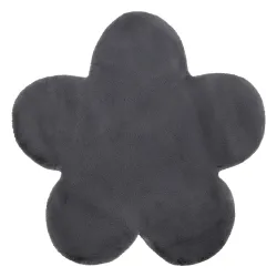 Teppich NEW DOLLY Blume G4372-1 grau anthrazit IMITATION VON KANINCHENPELZ