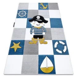 Kinderteppich PETIT CORSAIR PIRAT ANKER SCHIFF blau